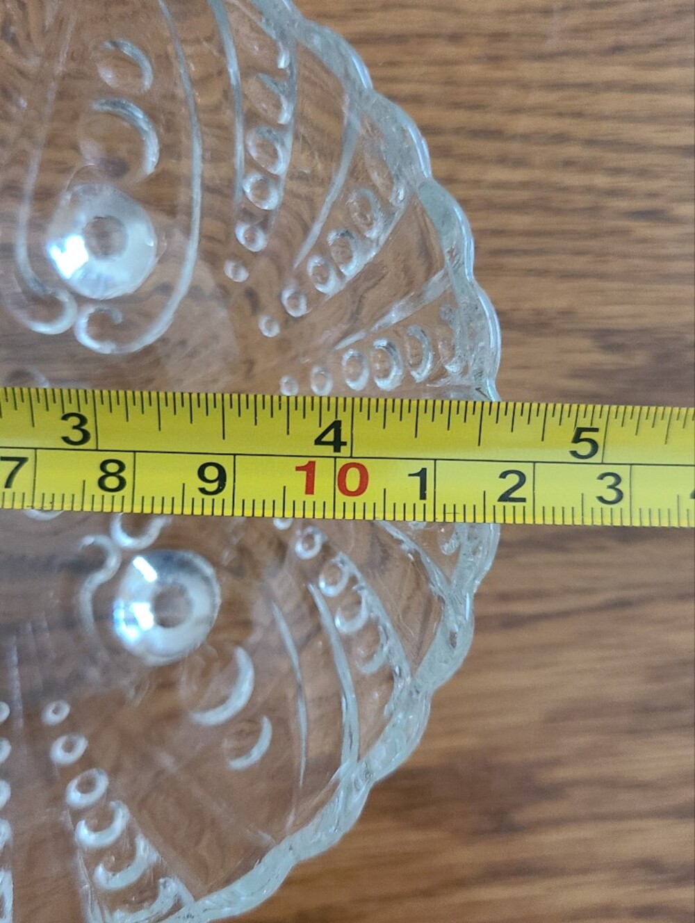 Vintage - Anchor Hocking clear glass footed bowl, often referred to as "Burple," - Picture 9 of 9